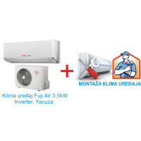 Klima uređaj Fuji Air 3,5kW Inverter, R32, Yacuza SA MONTAŽOM